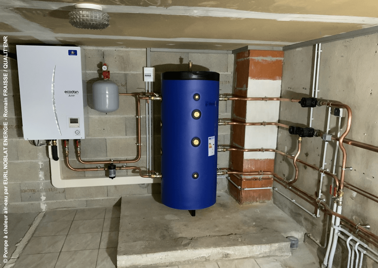 Installation de pompe à chaleur air-eau près d'Angoulême